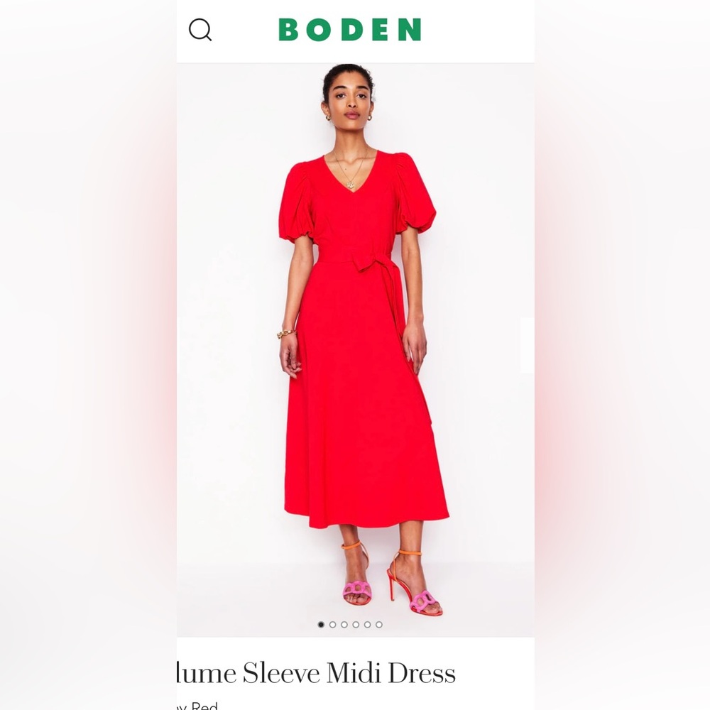 Boden midi red dress
